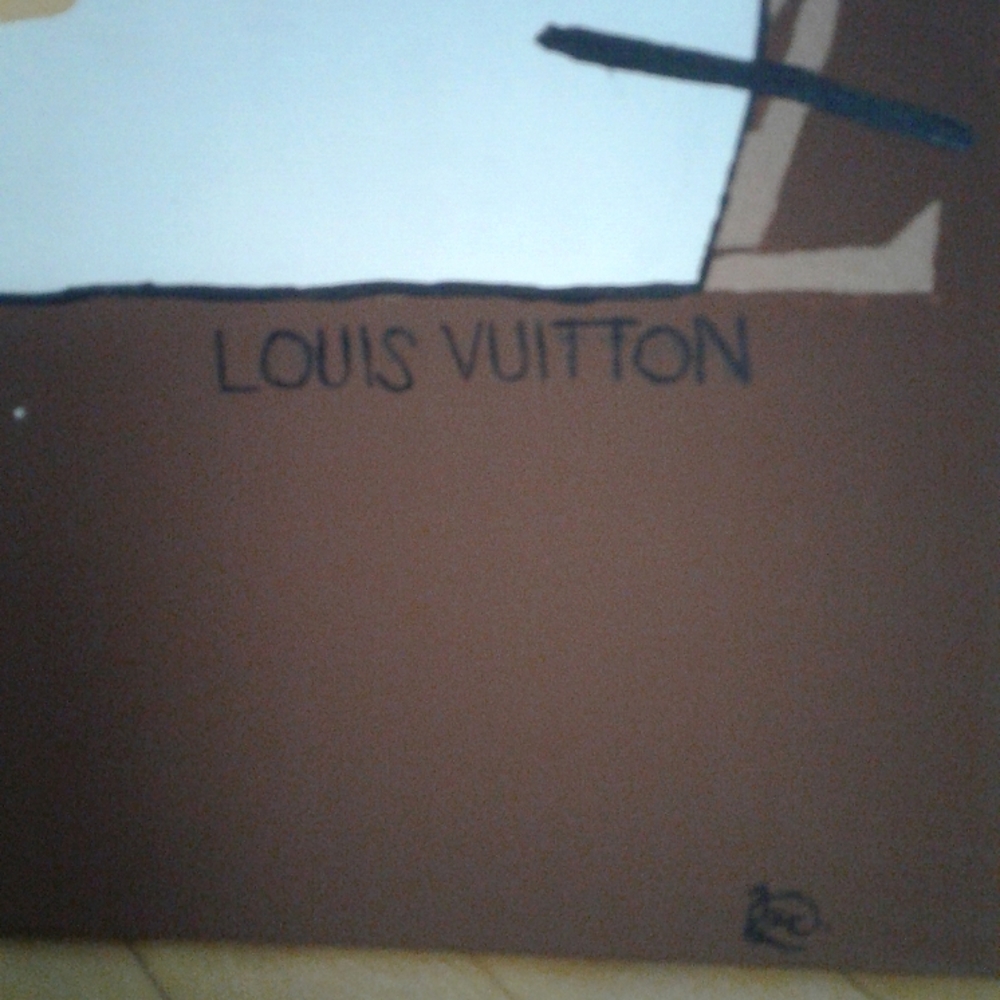 Hello kitty and Louis Vinton canvas painting